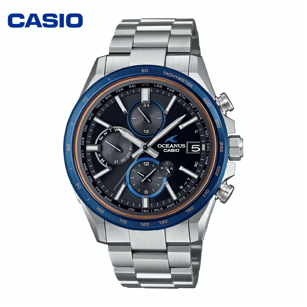 CASIO腕時計 OCEANUS OCW-T4000D-1AJF腕時計 時計 ウォッチ カシオ CASIO マンタ Manta オシアナス メンズ 男性 電波 ソーラー 多針 アナログ シルバー 黒 ブラック 国内正規品 山形県 東根市