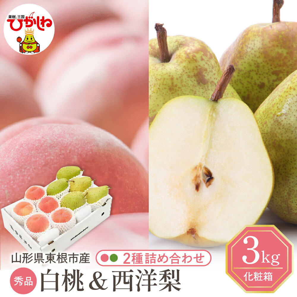 【ふるさと納税】2026年 先行予約 白桃 西洋梨 詰め合わせ 3kg 桃 もも 洋ナシ 洋梨 フルーツ くだもの 果物 セット 箱入り 化粧箱 期間限定 大容...