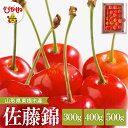 【ふるさと納税】2025年産 さくらんぼ「 佐藤錦 」( 選べる内容量 : 300g 400g 500g ) 秀品 バラ詰め Lサイズ以上 | さくらんぼ サク...