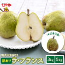 【ふるさと納税】【 2025年産 先行予約 】 訳あり ラ・フランス 家庭用 ( 選べる : 3kg / 5kg )/ ラフランス 西洋梨 洋なし 洋ナシ 洋梨...