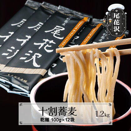 十割そば「 尾花沢 」 100g×12袋 十割蕎麦 十割ソバ 乾麺 乾めん 詰め合わせ セット小麦粉不使用 山形 送料無料 mh-sbjox1200