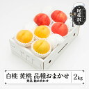 【ふるさと納税】先行予約 もも 白桃 有袋黄桃 秀品 詰め合わせ 品種おまかせ 約2kg (5〜9玉) 化粧箱入 2025年産 令和7年産 送料無料 フルーツ ...