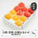 【ふるさと納税】先行予約 もも 白桃 有袋黄桃 秀品 詰め合わせ 品種おまかせ 約3kg (7~13玉)化粧箱入 フルーツ 果物 アソート 令和8年産 2026年産 山形県産 ns-mohot3※沖縄・離島への配送不可