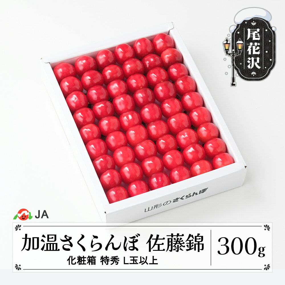 【ふるさと納税】先行予約 加温 ハウス栽培 さくらんぼ 佐藤錦 300g 化粧箱 特秀L玉以上 早出し 2025年産 令和7年産 山形県産 ギフト プレゼント 贈答 送料無料 サクランボ ja-snkxx300