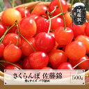 【ふるさと納税】先行予約 さくらんぼ 佐藤錦 秀Lサイズ プレゼント ギフト バラ詰め 500g 2025年産 令和7年産 山形県産 送料無料 サクランボ※沖縄...