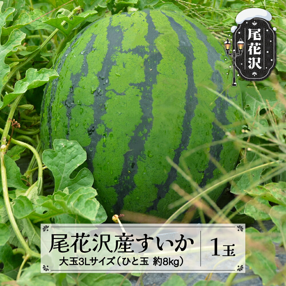 【ふるさと納税】先行予約 尾花沢産すいか3Lサイズ 約8kg×1玉 7月中旬~8月中旬頃発送 令和6年産 2024年産 尾花沢すいか すいか 西瓜 送料無料 農産加工※沖縄・離島への配送不可 nk-su3xx1のサムネイル