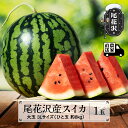 【ふるさと納税】尾花沢産スイカ 大玉 3Lサイズ 約8kg×1玉 7月下旬~8月中旬頃発送 令和7年産 2025年産 尾花沢スイカ すいか 西瓜 送料無料 観光物産 kb-su3xx1※沖縄・離島への配送不可