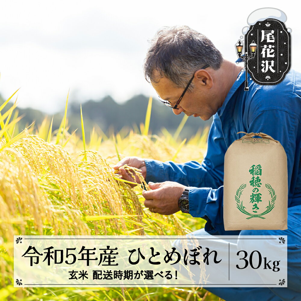 【ふるさと納税】 米 玄米 30kg ひとめぼれ 令和5年産 2023年産 尾花沢市産 山形県産 送料無料※着日指定送不可※沖縄・離島への配送不可