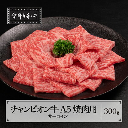 山形牛枝肉共進会チャンピオン受賞 雪降り和牛尾花沢 サーロイン 焼肉 300g A5ランク 牛肉 黒毛和牛 国産 tc-cpsbx300