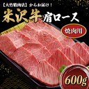 返礼品詳細 名称 米沢牛肩ロース焼肉用 600g《大竹精肉店》 内容量 米沢牛（A5等級） 肩ロース焼肉用 600g 産地 　 消費期限 到着後は、お早めにお召し上がりください。 保存方法 　 配送方法 冷凍 事業者 大竹精肉店 商品管理番号 F20F-426 ※注意事項 ※写真はイメージです。※大変申し訳ございませんが、沖縄県および離島への発送はいたしかねますのでご了承ください。 ・ふるさと納税よくある質問は こちら ・寄付申込みのキャンセル、返礼品の変更・返品はできません。あらかじめご了承ください。【ふるさと納税】米沢牛肩ロース焼肉用 600g《大竹精肉店》 米沢牛肩ロース焼肉用 600g《大竹精肉店》 ☆A5等級の米沢牛☆ 米沢牛の特徴は、きめ細かく網の目のように入り込んだ霜降りと脂の質の良さです。 上質の脂は、うまみ、香りがあり溶け出す温度が低く、手に乗せるとその温度で溶けてしまうほど。 とろけるようなジューシーな肉質をお楽しみいただけます。 ※冷凍便でお届け。 ※写真はイメージです。 ※大変申し訳ございませんが、沖縄県および離島への発送はいたしかねます。