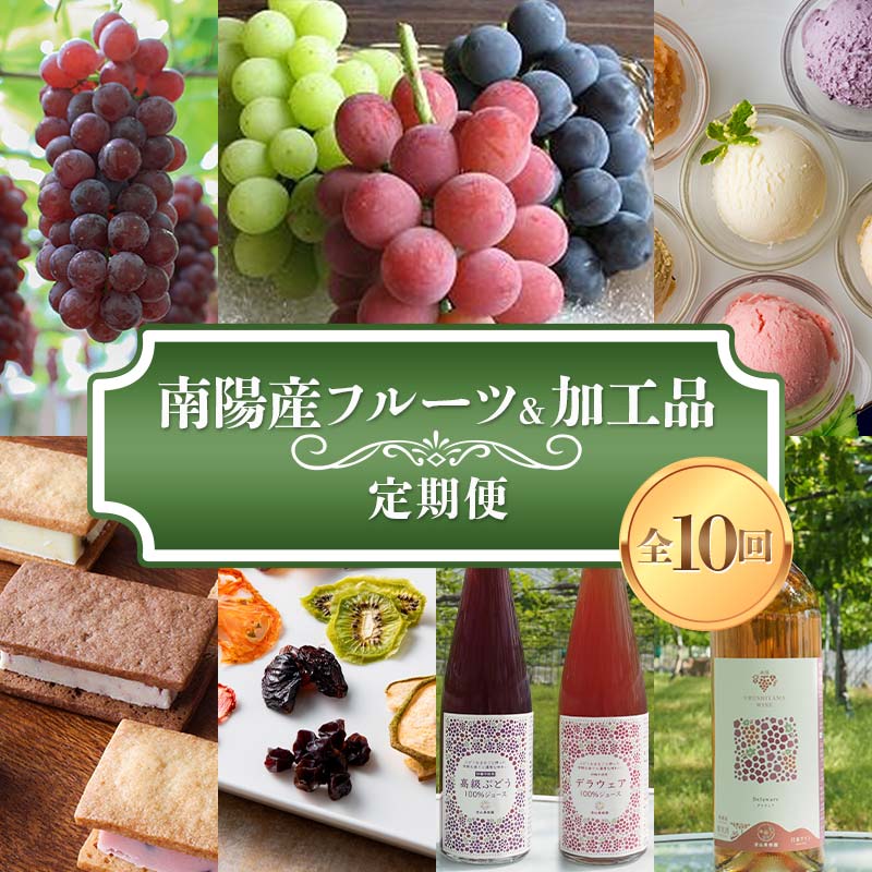 【ふるさと納税】《定期便10回》 南陽産フルーツ＆加工品の定期便 『漆山果樹園』 山形県 南陽市 [930-R7]