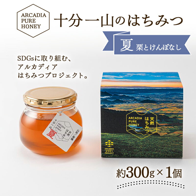 十分一山のはちみつ(約300g×1個)夏採れ[ ARCADIA PURE HONEY ]SDGsに取り組むアルカディアはちみつプロジェクト 1747