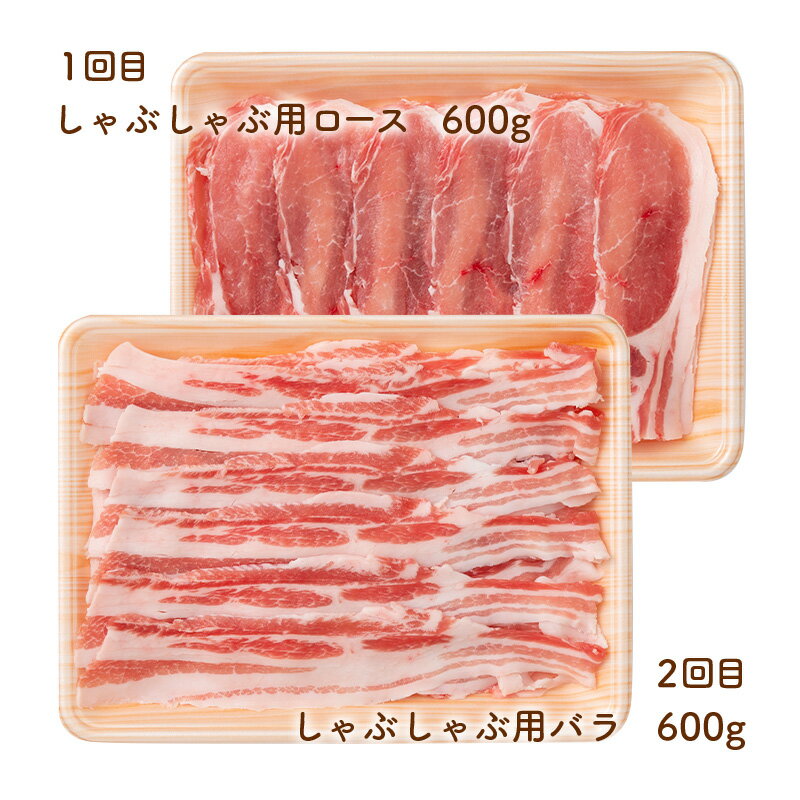 【ふるさと納税】 《定期便4回》 山形豚満喫定期便 計2.55kg (しゃぶしゃぶ・生姜焼き・とんかつ用) 山形県産 銘柄豚 認定 ブランド豚 豚肉 ロース バラ 山形県 南陽市 [1841]