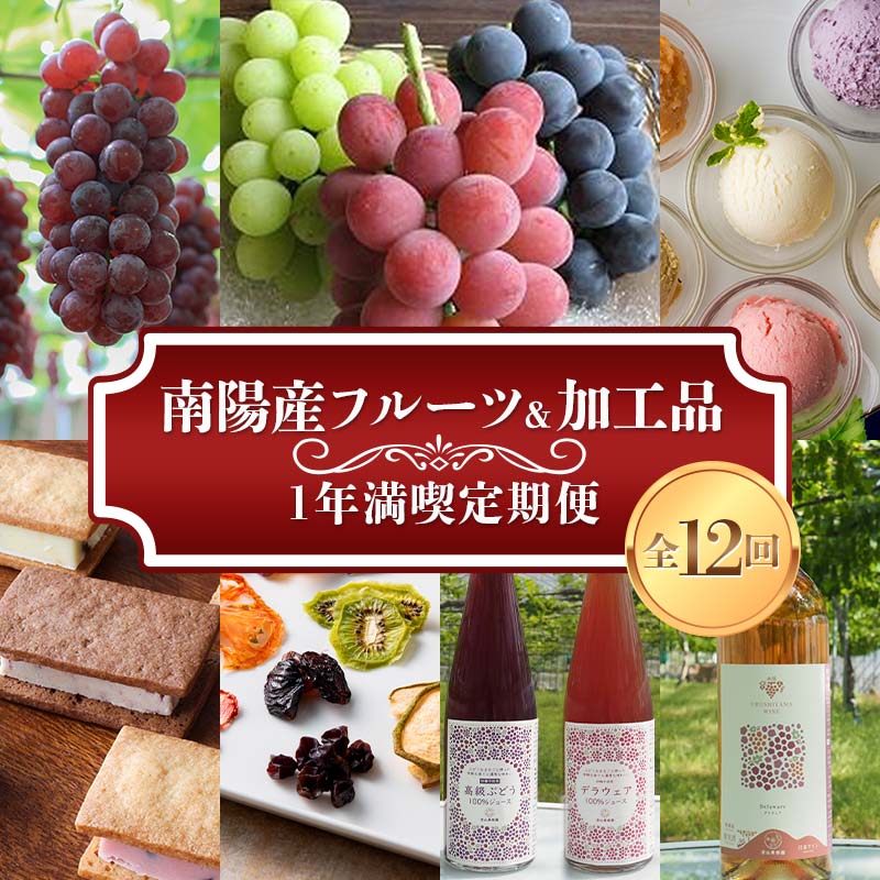 【ふるさと納税】 《定期便12回》 南陽産フルーツ＆加工品 1年満喫定期便 『漆山果樹園』 山形県 南陽..