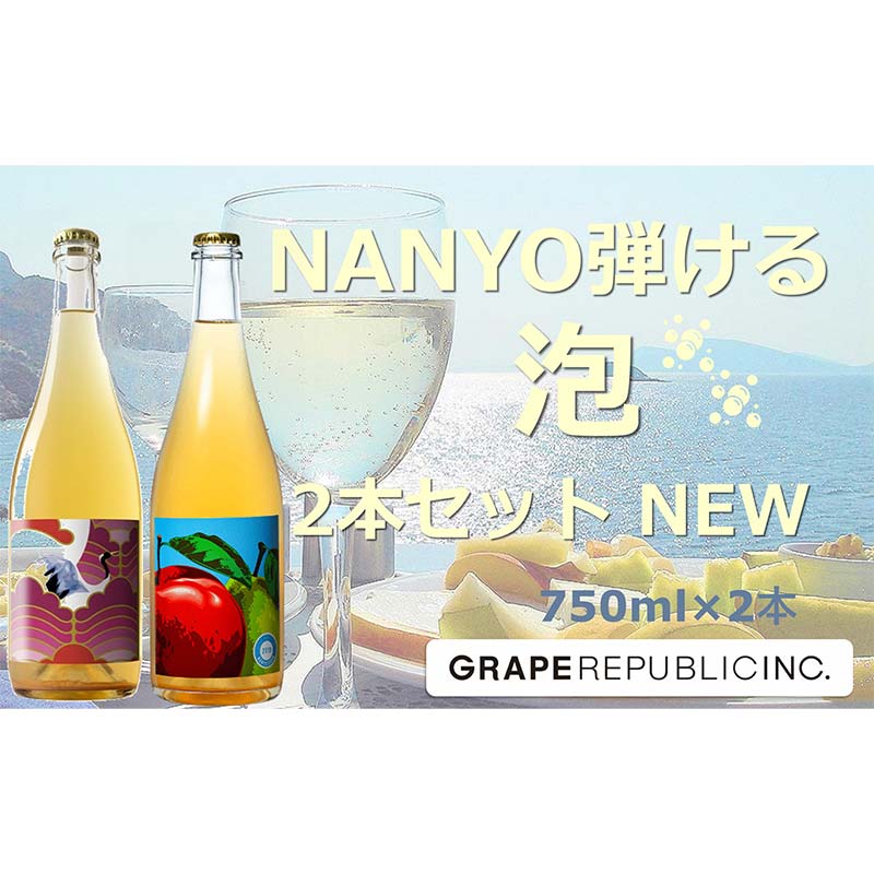  NANYO弾ける泡セット 750ml × 2本 『(株)グレープリパブリック』 シードル 微発砲ワイン 山形県 南陽市 [2337]