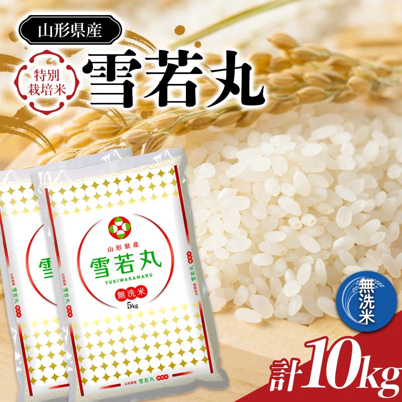 [令和7年産] JA 無洗米 雪若丸 10kg (5kg×2袋) 『JA山形おきたま』 山形県産 米 精米 山形県 南陽市 [2596]