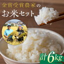 【ふるさと納税】金賞受賞農家お米セット 計6kg 1052