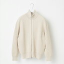 【ふるさと納税】≪順次発送≫【Yonetomi】EX FINE WOOL RIB KNIT BLOUSON ECRU エクリュ ドライバーズニット・ブルゾン 服...