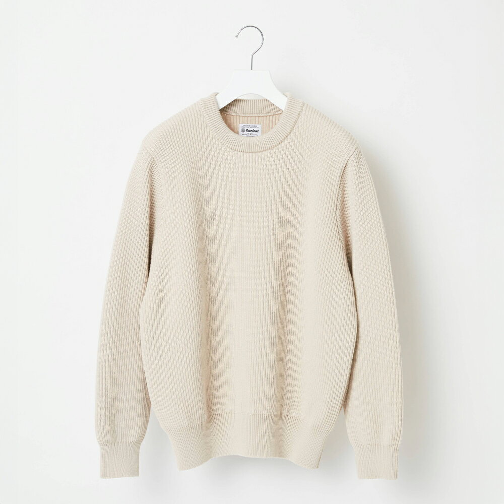 【ふるさと納税】≪順次発送≫【Yonetomi】EX FINE WOOL RIB KNIT PULLOVER ECRU エクリュ ニットプルオーバー 服 洋服 ...