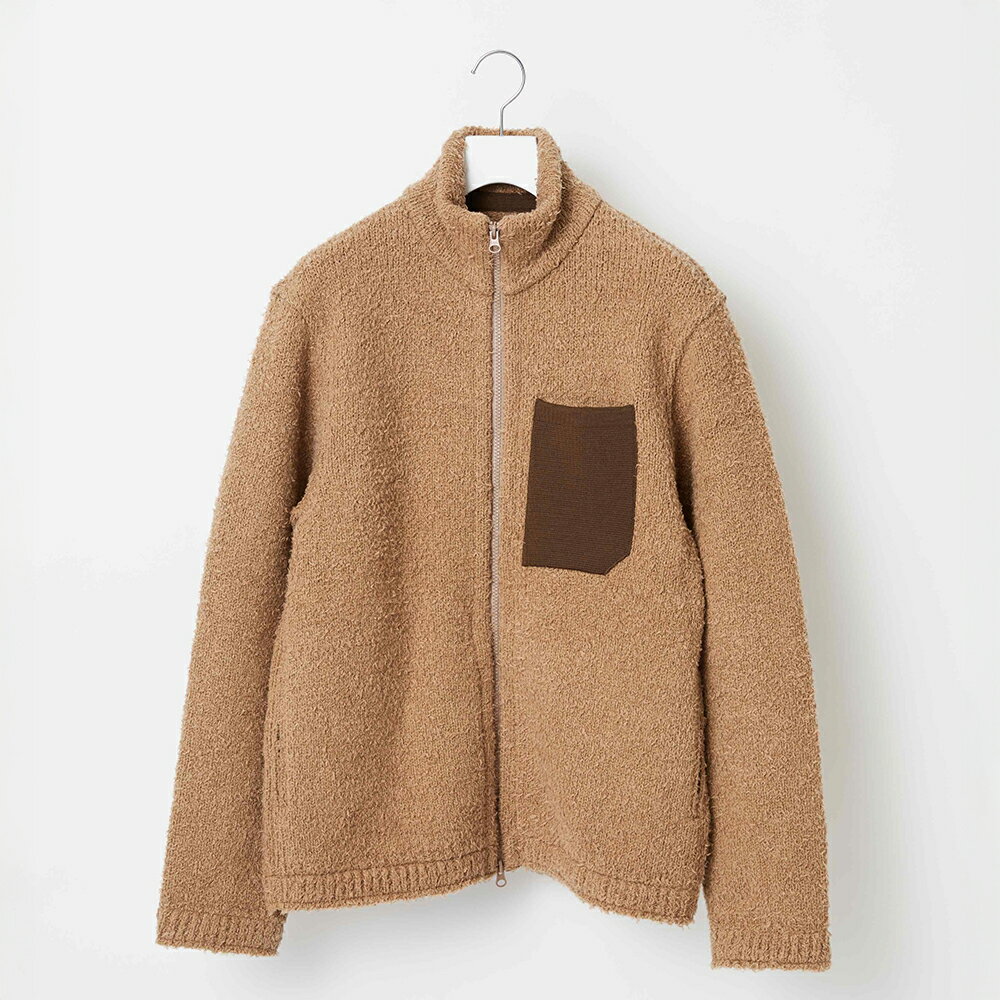 【ふるさと納税】≪順次発送≫【Yonetomi】 KNIT FLEECE BLOUSON CAMEL キャメル ニットフリースブルゾン 服 洋服 ユニセックス ...