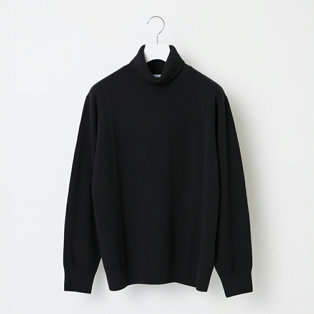 【ふるさと納税】≪順次発送≫【Yonetomi】Yonetomi×Spiber NEW BASIC KNIT TURTLE NECK PULLOVER BLAC...