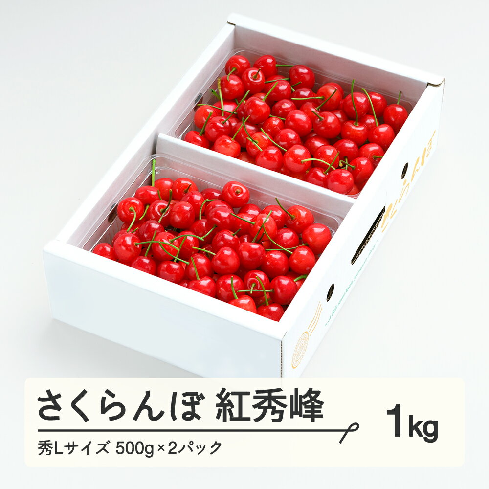 さくらんぼ 紅秀峰 秀Lサイズ バラ詰め 1kg (500g×2) 2024年産 令和6年産 山形県産 ns-bsslb1