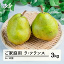 【ふるさと納税】先行予約 2025年 山形県産 ご家庭用 ラ・フランス 3kg(6~10個) 2025年10月下旬頃から順次発送 送料無料 ※沖縄・離島への配送...