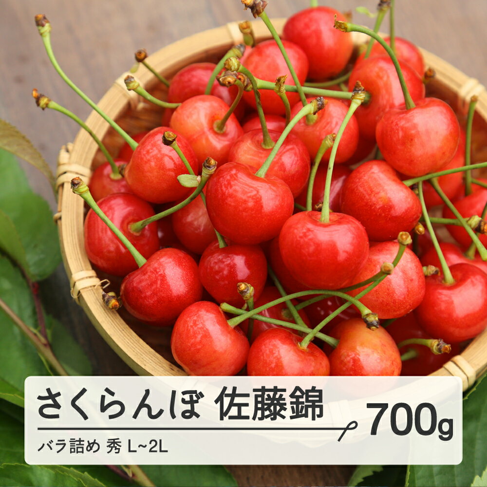 ≪先行予約≫ 2024年 山形県産 さくらんぼ 佐藤錦 バラ詰め 700g 秀 L〜2L混合 2024年6月中旬頃から順次発送 サクランボ フルーツ くだもの 果物 F21A-433