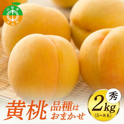 《先行予約・期間限定》山形県産 黄桃 秀2kg (5～8玉) 【品種おまかせ】期間限定 数量限定 もも モモ フルーツ 果物 くだもの F4A-0146