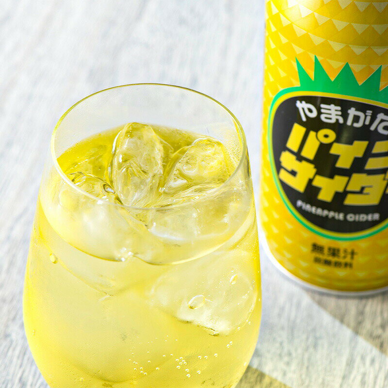 【ふるさと納税】やまがたパインサイダー ボトル缶 380ml×24本 懐かしい 南国フルーツ 地再エアー 強炭酸 山形 F4A-0263