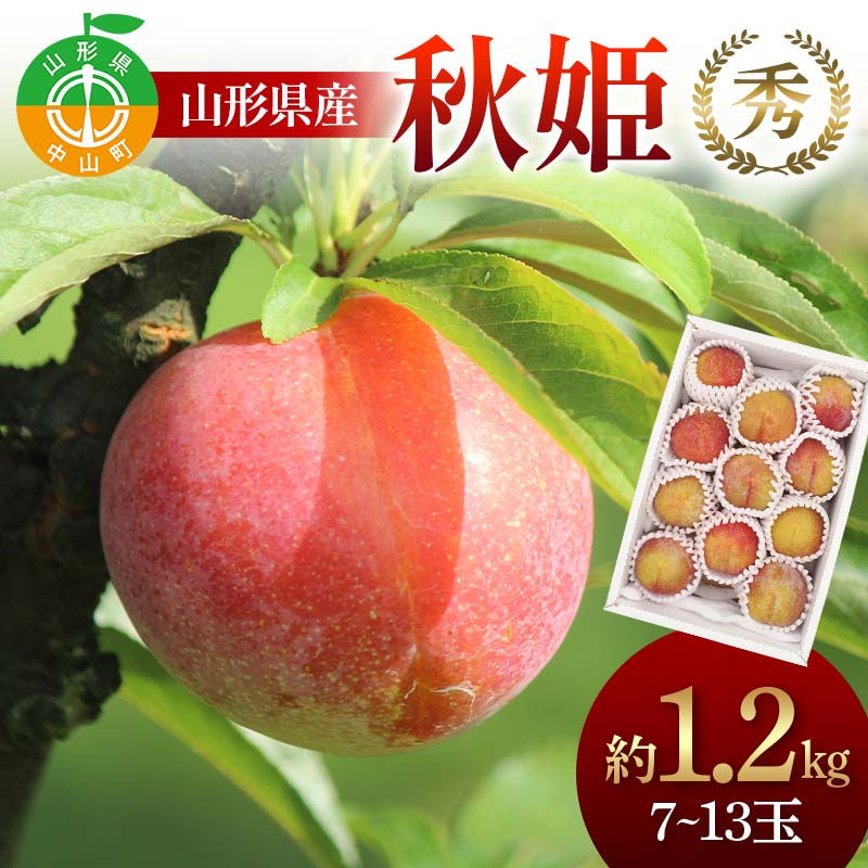 【ふるさと納税】山形県産 秋姫約1.2kg 7~13玉 秀 桃 もも フルーツ すもも スモモ 山形県産 F4A-0918