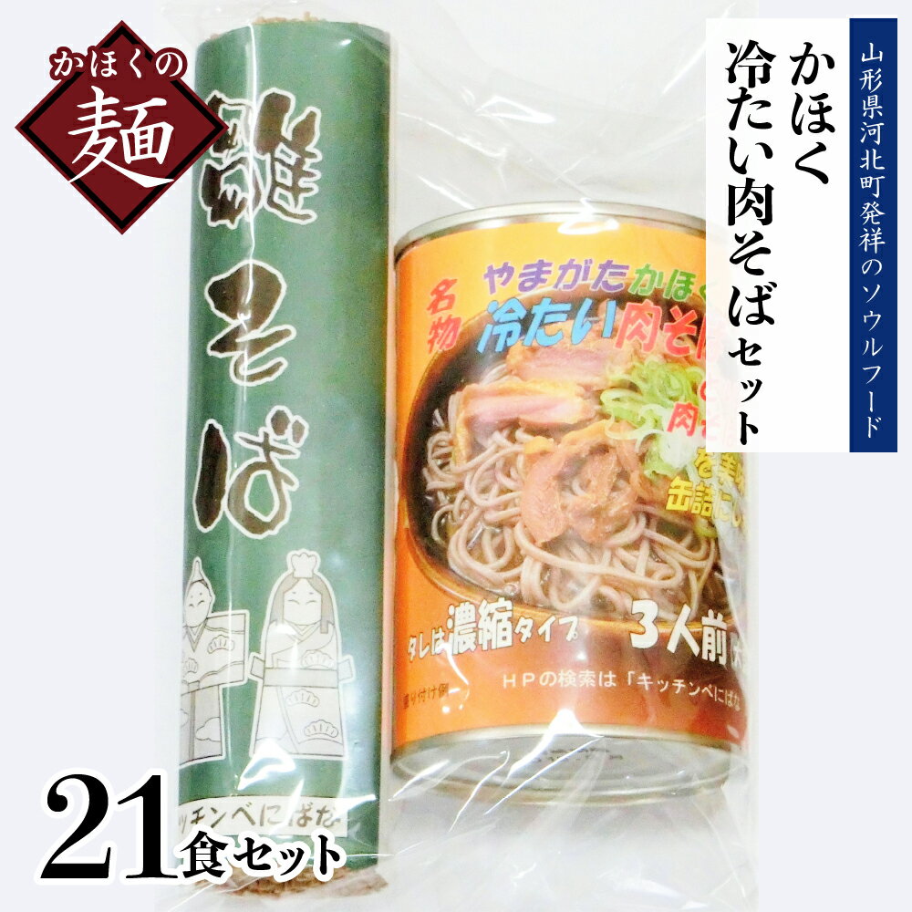 【ふるさと納税】かほく 冷たい肉そば A7 セット麺 オススメ B級グルメ お取り寄せ ソウルフード 本場の味 田舎 蕎麦 そば 濃縮 スープ 付き 小分け 乾...