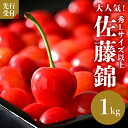 【ふるさと納税】 【令和8年産】さくらんぼ「佐藤錦」秀L以上1kgバラ詰 (500g×2パック)| フルーツ 果物 オススメ 人気 バラ 産地直送 送料無料 お取り寄せ 贈答 ギフト プレゼント 初夏 旬 数量限定 先行予約 山形県 河北町