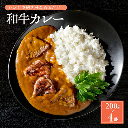 山形 和牛 カレー　200g ×4袋 セット 簡単 便利 ♪ 電子レンジ で 約 2分 温める だけ！