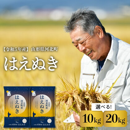 令和5年産 はえぬき 10kg と 20kg が選べる 山形県産発送時期が選べる 先行予約 お試し 米 送料無料 山形県 河北町 先行受付 お米 白米 精米 こめ ごはん ご飯 おにぎり お取り寄せ 【米COMEかほく協同組合】