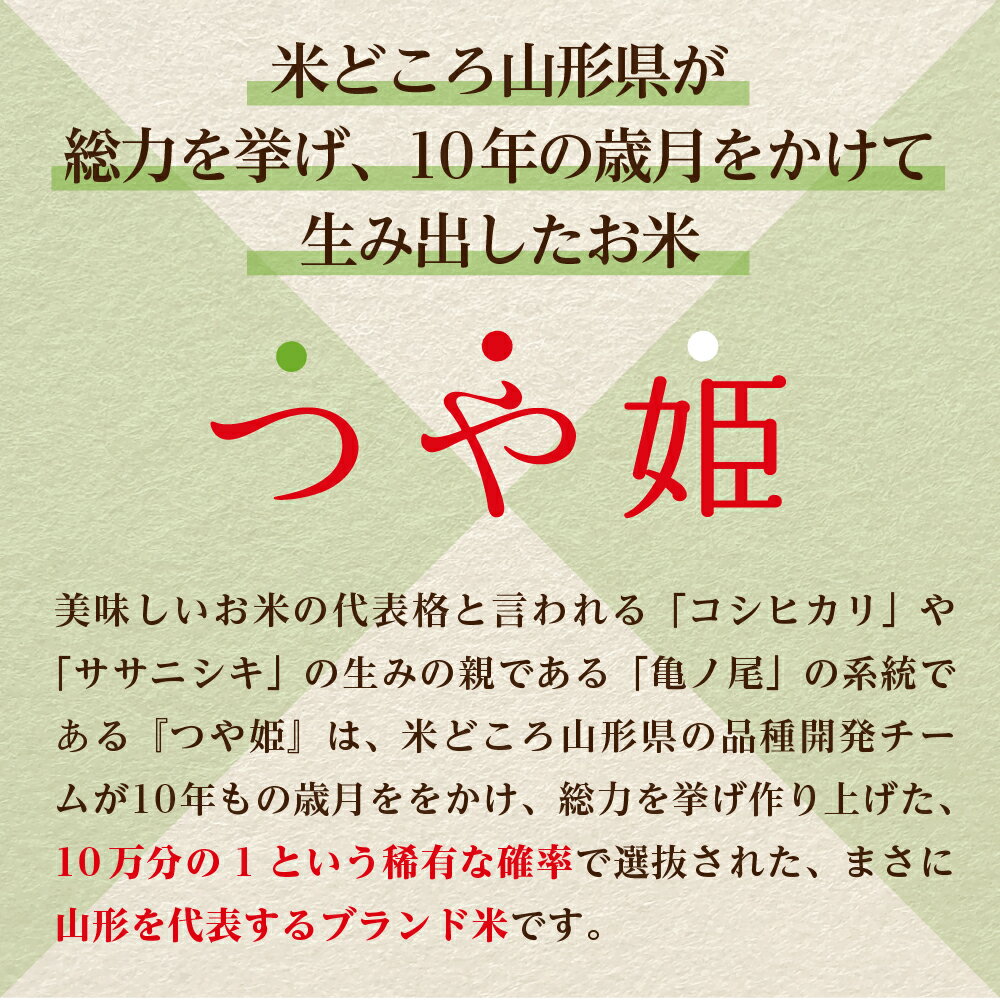 【ふるさと納税】※選べる配送時期※【令和4年産】特A つや姫60kg（20kg×3回）定期便 一等米 山形県河北町産【丹野商店】