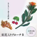 2位! 口コミ数「0件」評価「0」パンの花 紅花入りブローチ(天然真珠付き)2