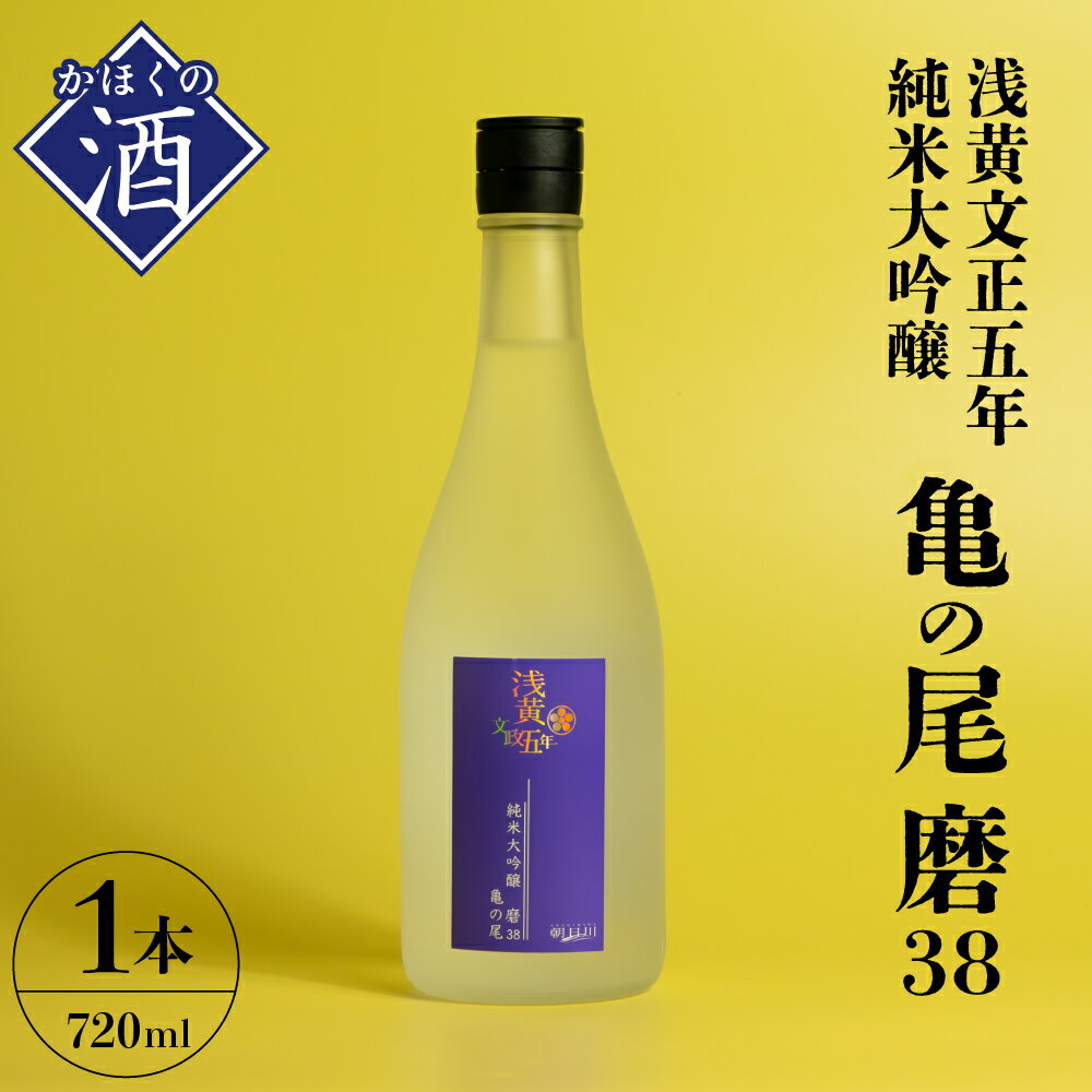 浅黄文政五年 純米大吟醸 亀の尾 磨38(720ml×1本)お酒 酒 さけ sake 山形 河北 ご当地 やまがた かほく セット やや辛口 さっぱり 普段 晩酌 食事 ギフト プレゼント お取り寄せ 送料無料