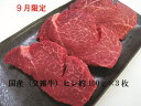 【ふるさと納税】期間限定国産(交雑牛)ヒレステーキ(約100g×3枚)
