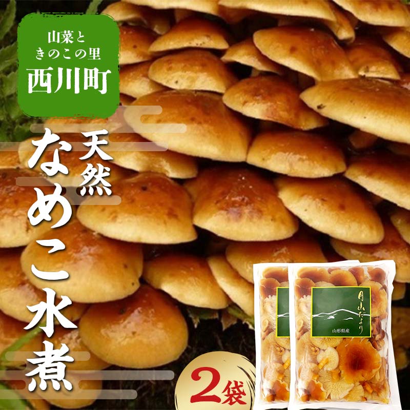 [山菜ときのこの里西川町]天然なめこ水煮2点セット FYN6-065