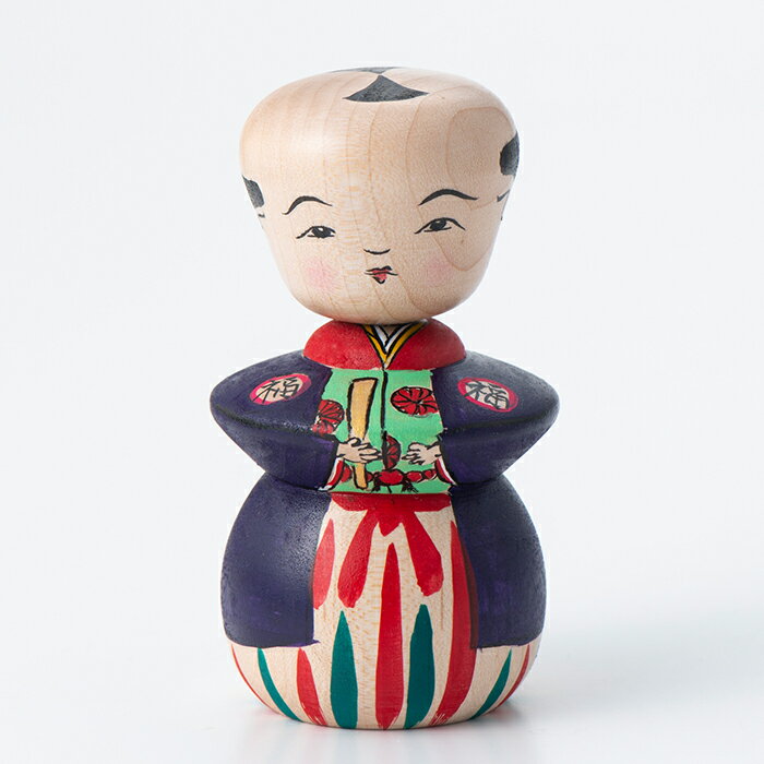 【ふるさと納税】＜菊摩呂こけし工房＞福助こけし(志田菊宏 創作こけし) 山形県 西川町 FYN9-432