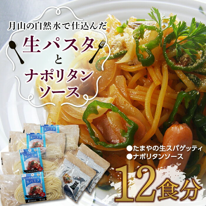 楽天山形県西川町【ふるさと納税】【玉谷製麺所】たまやの生パスタ・ナポリタンセット（12食分）めん 麺 麺類 山形県 西川町 FYN9-480