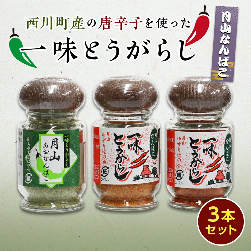 【ふるさと納税】山形県西川町 月山なんばこ (一味唐辛子) 3本セット 《9月中旬より発送》 激辛 一味 青唐辛子 とうがらし 香辛料 調味料 スパイス 辛い 山形県 西川町 FYN9-528