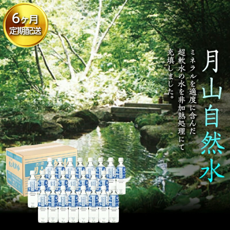 21位! 口コミ数「0件」評価「0」【定期便】月山自然水500ml×24本×6ヶ月コース 天然水 国産 備蓄 防災 保存 ペットボトル ナチュラル 山形県 西川町 FYN9-7･･･ 