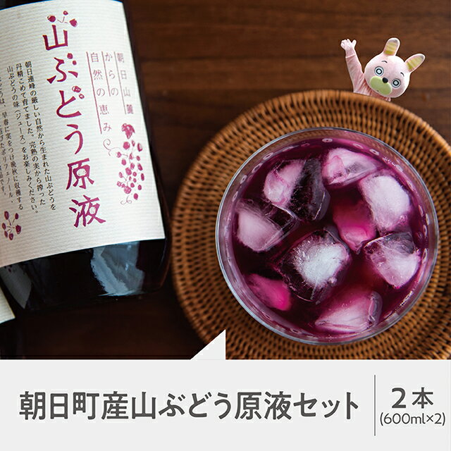 16位! 口コミ数「0件」評価「0」山形県 朝日町 山ぶどう 原液 600ml×2本セット 箱入り 100％ ジュース ストレート ぶどうジュース ぶどう ブドウ 無添加 手造･･･ 