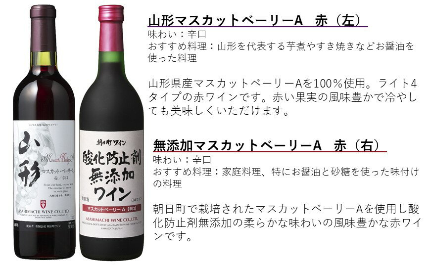 【ふるさと納税】山形県 朝日町 ワイン 赤 辛口 アソート 6本 セット 720ml 赤ワイン ワインセット 詰合せ 送料無料