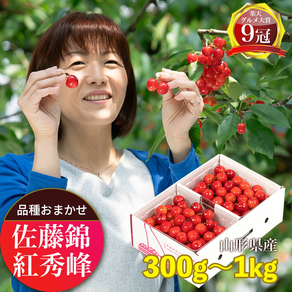 59位! 口コミ数「0件」評価「0.0」＜ 先行予約 ＞ 山形県産 さくらんぼ （ 佐藤錦 ・ 紅秀峰 ） 秀品 L以上 選べる容量 300g ・ 500g ・ 700g ・ 1kg 【2026年6月下旬から7月上旬発送】 山形県 果物 フ･･･ 