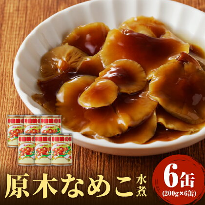 大江町柳川産 原木なめこ水煮200g×6缶(固形量）