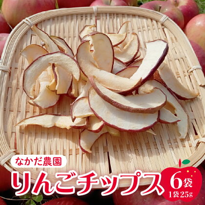 なかだ農園のりんごチップス 25g×6袋