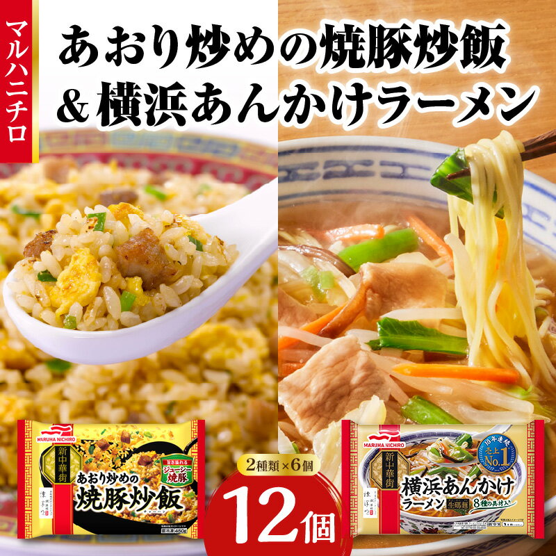 【ふるさと納税】 マルハニチロ 冷凍食品 あおり炒めの焼豚炒飯&横浜あんかけラーメン詰合せセット レトルト 冷凍 手軽 セット 詰め合わせ 便利 簡単調理 時短...